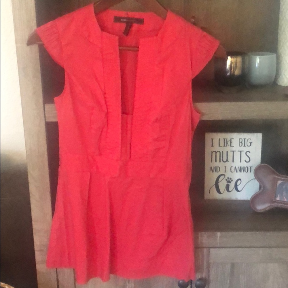 BCBGMaxAzria corset style blouse